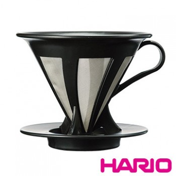 【HARIO】V60免濾紙黑色濾杯 CFOD-02B