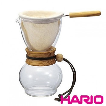 【HARIO】濾布橄欖木手沖咖啡壺 3~4杯 / DPW-3-OV