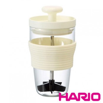 【HARIO】白色便利手動打果汁器300ml HDJ-L-OW