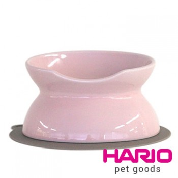 【HARIO】貓咪專用粉紅色陶瓷碗 PTS-NYD-PPR