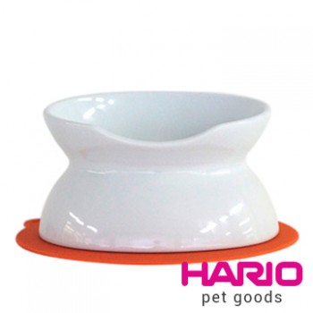HARIO  貓咪專用白色陶瓷碗  PTS-NYD-W