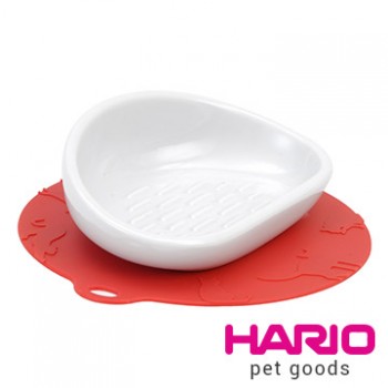 【HARIO】長毛貓專用紅色陶瓷大碗  PTS-NYL-R