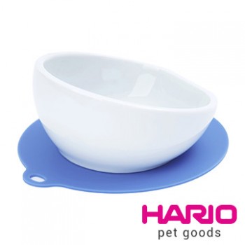 【HARIO】小型犬專用粉藍磁碗 PTS-CB-BU