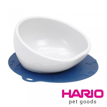 【HARIO】短毛貓專用藍色陶瓷小碗  PTS-NYS-DBU