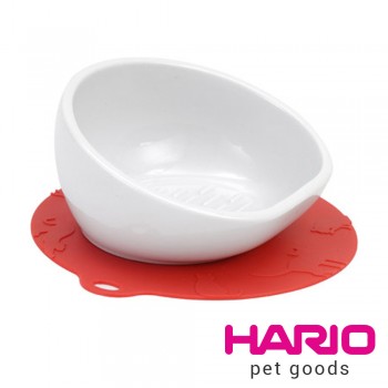【HARIO】短毛貓專用紅色陶瓷小碗  PTS-NYS-R