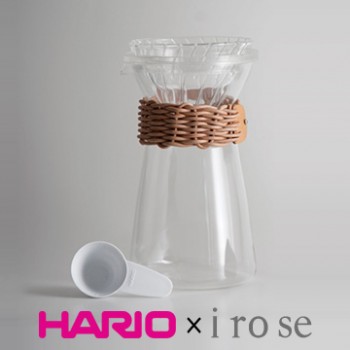 【HARIO x i ro se】棕色皮革藤編咖啡壺700ml VCC-02-LZN