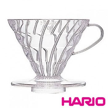 【HARIO】V60透明02樹脂濾杯 1~4杯 VD-02T