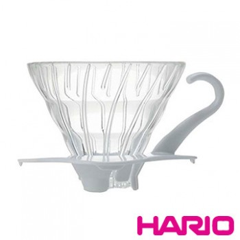 【HARIO】V60白色01玻璃濾杯1~2杯/ VDG-01W