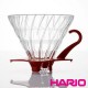 【HARIO】V60紅色02玻璃濾杯1~4杯 VDG-02R
