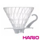 【HARIO】V60白色02玻璃濾杯1~4杯 VDG-02W