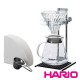 【HARIO】V60玻璃濾杯工業風手沖組  VPOS-1506-SV