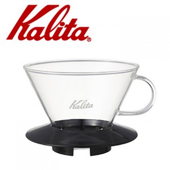 KALITA 185系列蛋糕型玻璃濾杯(經典黑) #05039