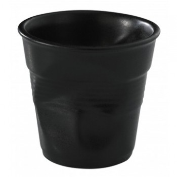 法國 REVOL FRO 黑色 陶瓷皺折杯 330cc
