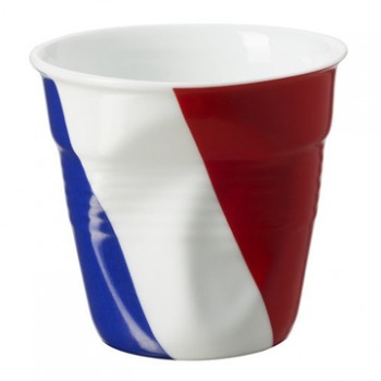 法國 REVOL FRO 法國國旗陶瓷皺折杯 80cc