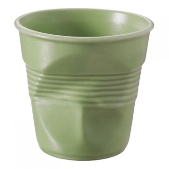 法國 REVOL FRO 柔綠色 陶瓷皺折杯 80cc
