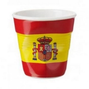 法國 REVOL FRO 西班牙國旗陶瓷皺折杯 80cc