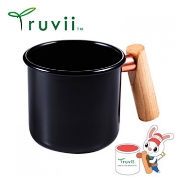 Truvii 經典黑木柄琺瑯杯 400ml